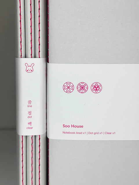 Notebooks Set (3ea-줄점백/LineDotClear)