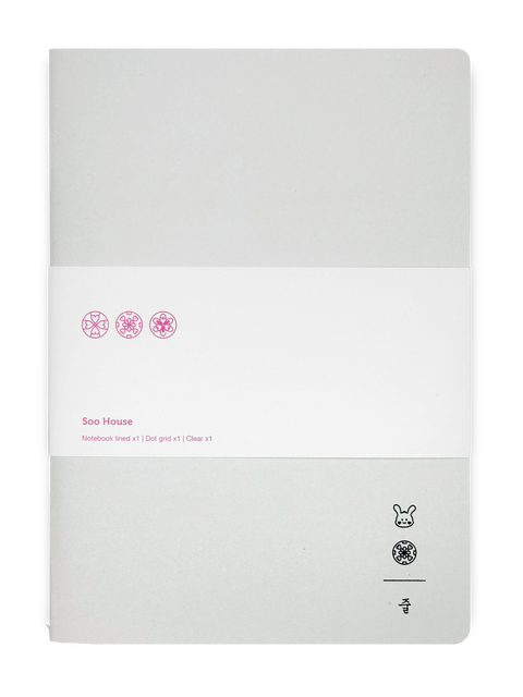 Notebooks Set (3ea-줄점백/LineDotClear)